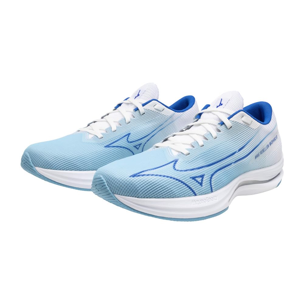 Mizuno Wave Rebellion Sonic 2 Running Shoes for Thick Blue X Blue X 2E Jogging, Marathon, Training, Sports, Lightweight, Resilient, Sole, Men's,