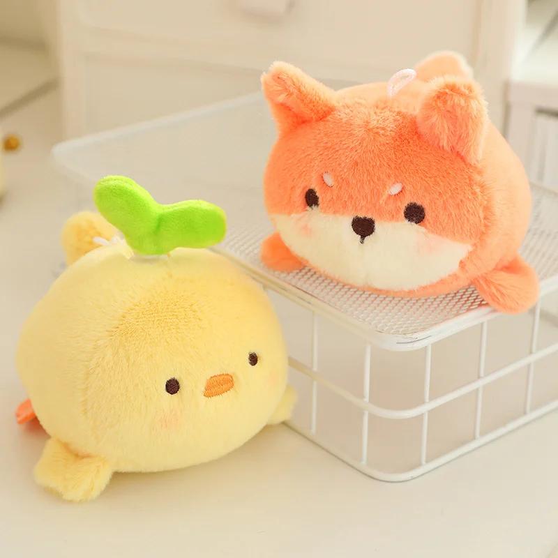 4 Style Stuffed Animals Soft Plush Toy PenguinDuck Fox Rabbit Pig Appease Dolls For Baby Boy Girl Sleeping Toys