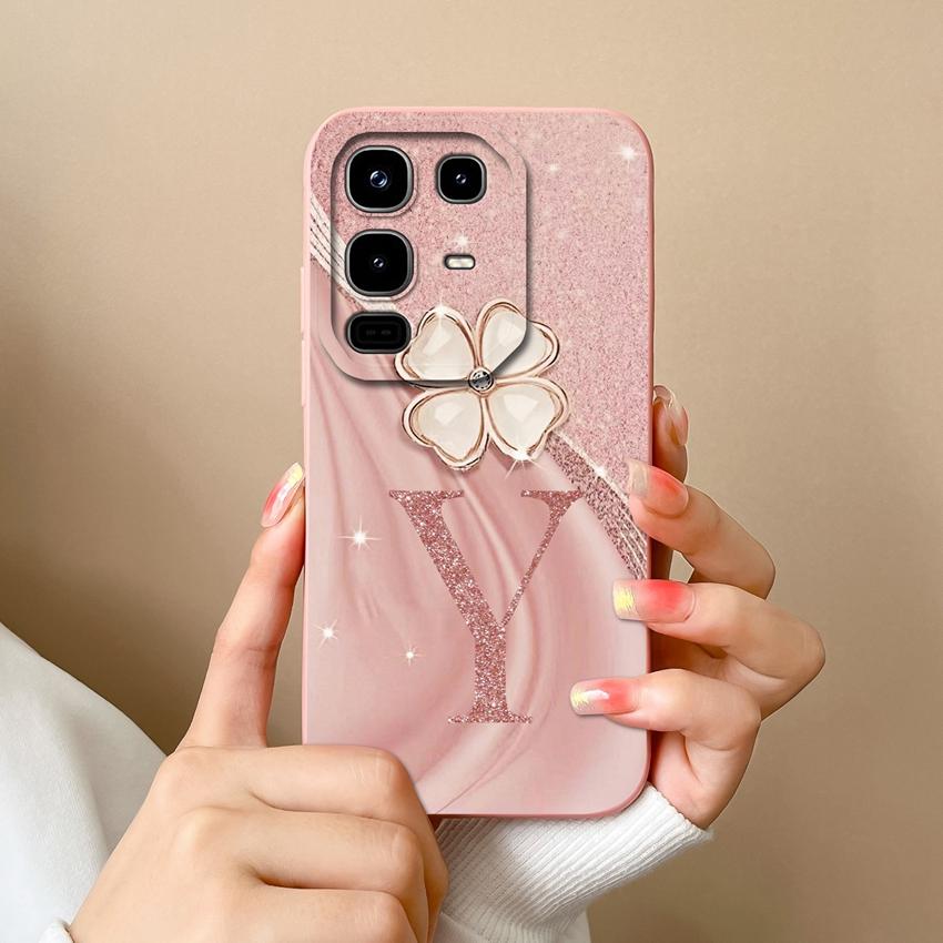 Fashion Pink Letters Casing For Infinix Note 50 40 30 Pro 50X 50S 40X Phone Case Minimalist Style Soft Silicone Durable Shell For Infinix Back Covers