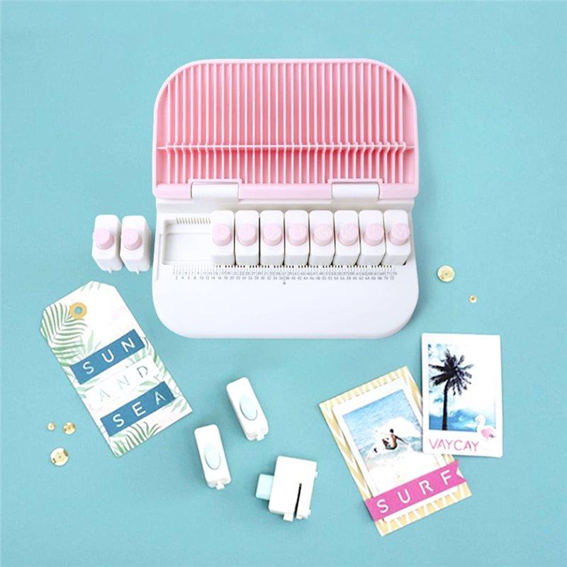 A25F-26 English Alphabet Hole Punch Embossing Machine Gift Label Paper DIY Bookmark Manual Punch Machine For Scrapbook