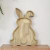 Easter Bunny-Shaped Wooden Serving Tray - Rabbit Design for Afternoon Tea & Snacks, Afternoon Tea Accessory, Rabbit Accessories