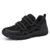 Outdoor Leisure Hiking Men'S Shoes Spring And Autumn New Hook And Loop Black Hiking Shoes Comfortable Non-Slip Sneakers 45 46