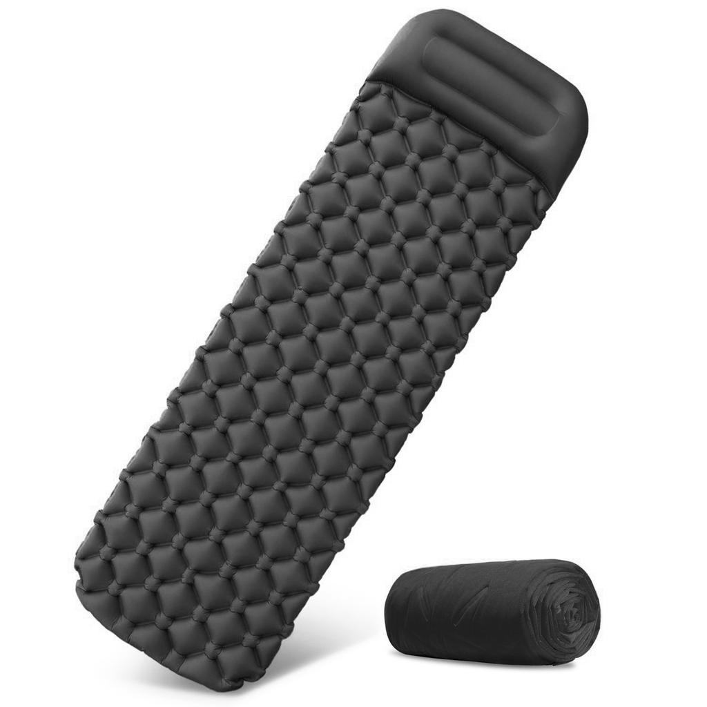 Inflatable Mattress with Pillow Camping Mat Moisture-Proof Thickened Eco-friendly Portable Foldable Sleeping Pad for Outdoor