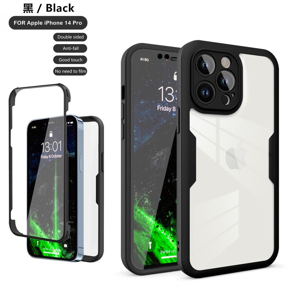 360 Full Cover Protection Case For Apple iPhone 14 13 Mini 12 11 Pro Max X XR XS SE 2 7 8 Plus Front Screen Film Hard Back Cover