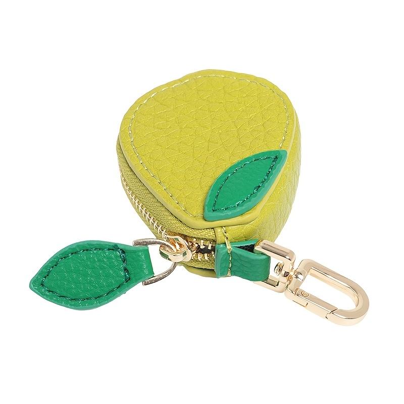 Cute Fruit Design Coin Purse Keychain, Mini Case & Jewelry Storage Bag, Lovely Charm Gift, Portable Bag Pendant for Daily Use