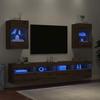 VidaXL Meubles muraux avec lumières LED pour TV 2 pcs chêne artisanal, meuble TV flottant, meuble multimédia mural, unité TV 857681