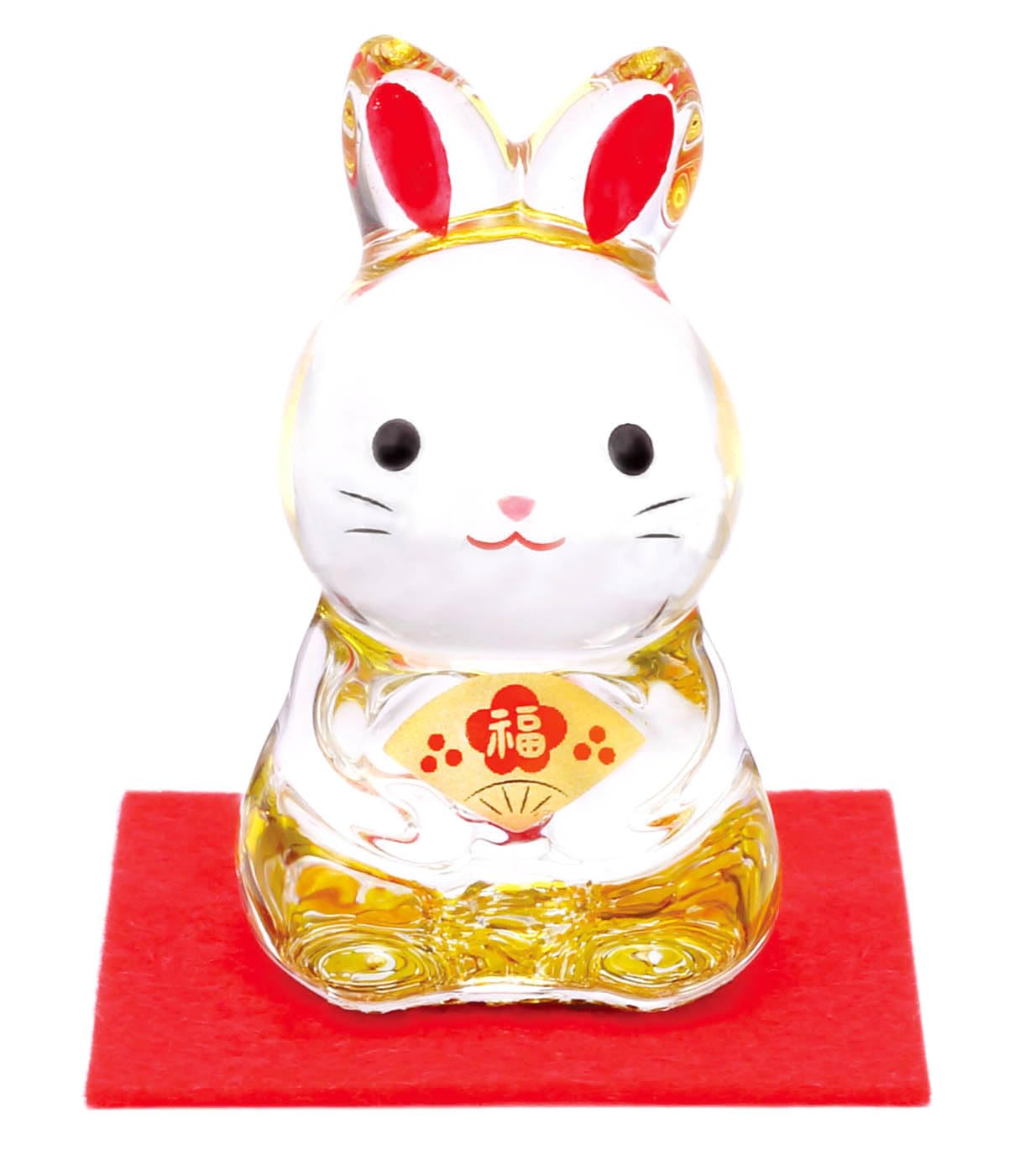 

Yakushi Kiln Crystal Rabbit (Lucky Fan)