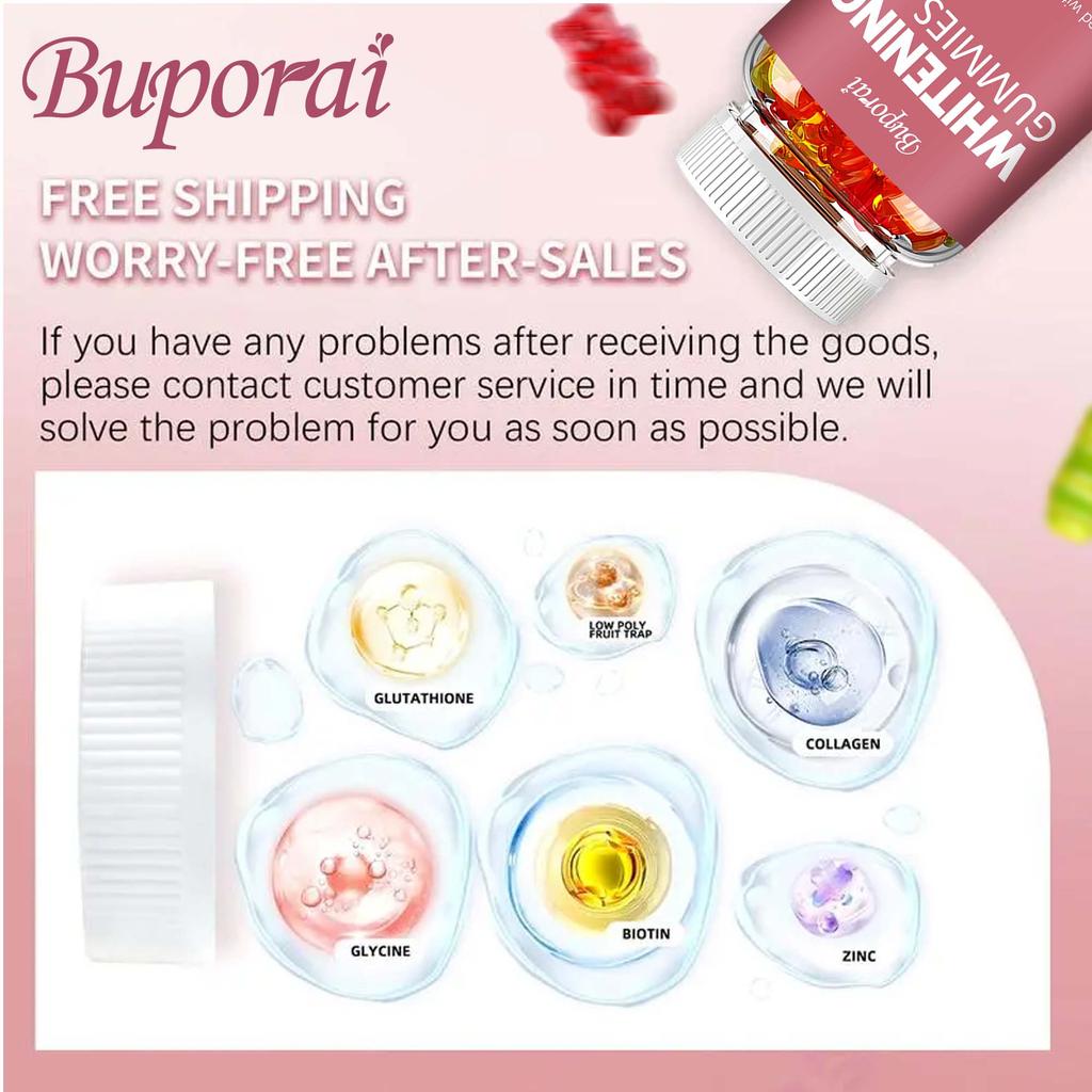 Glutathione Collagen Gummies: Brighten Skin Tone, Provide Antioxidant Benefits, Whiten and Anti-aging Support, Suitable for Adults.