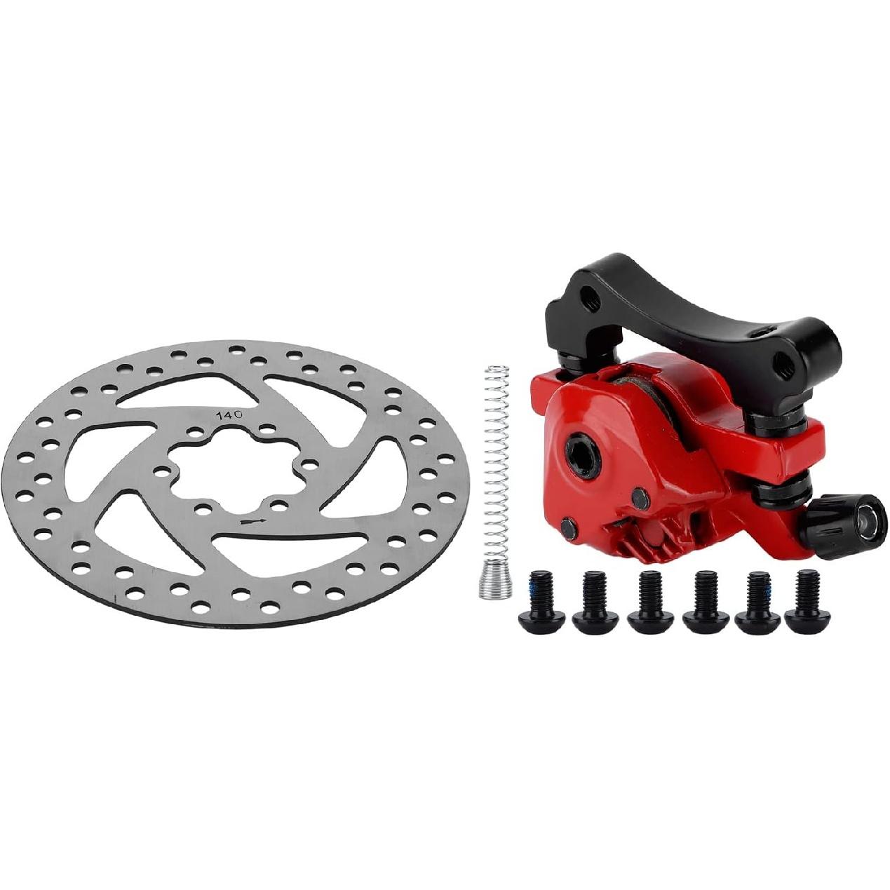 Brake Disc Kit, Electric Scooter Brake Disc, 140mm Brake Disc Caliper Kit 6‑Hole Aluminum Alloy Wear Resistance for Electric Scooter