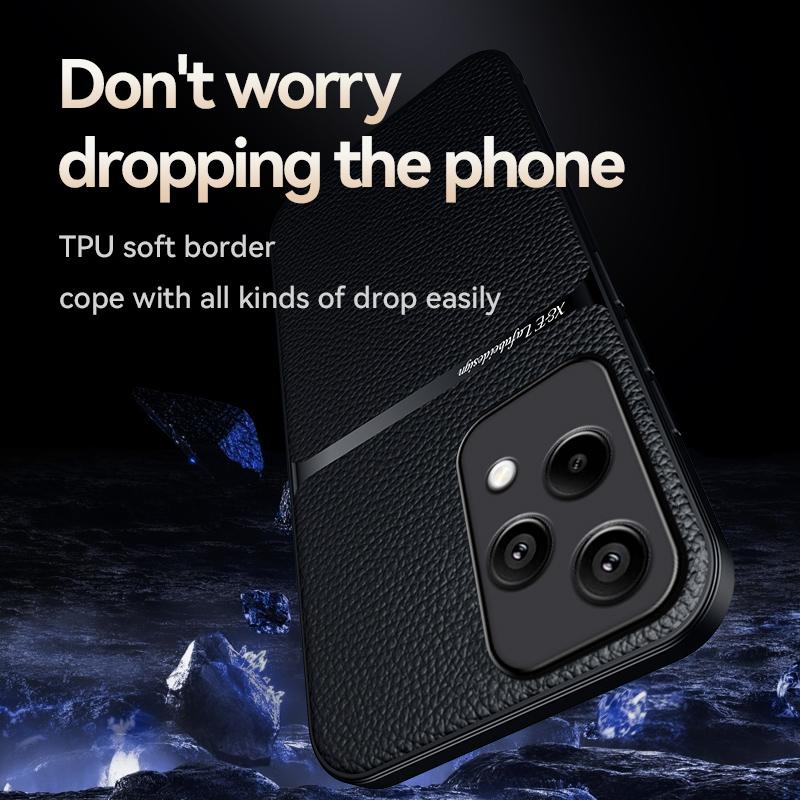 Magnetic Car Holder Leather Case For Honor 200 Lite Honor200 Pro Soft Leather Shockproof Cover For Honor 200Pro 200Lite Funda