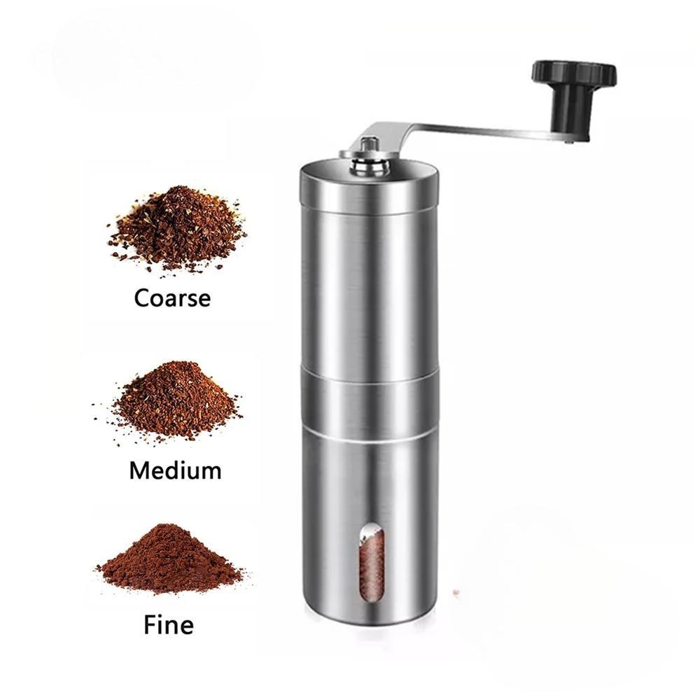 Manuelle Kaffeemühle mit konischem Kern Edelstahl Tragbare Mühle Handgefertigt Tragbare Kaffeemühle Kaffeezubehör