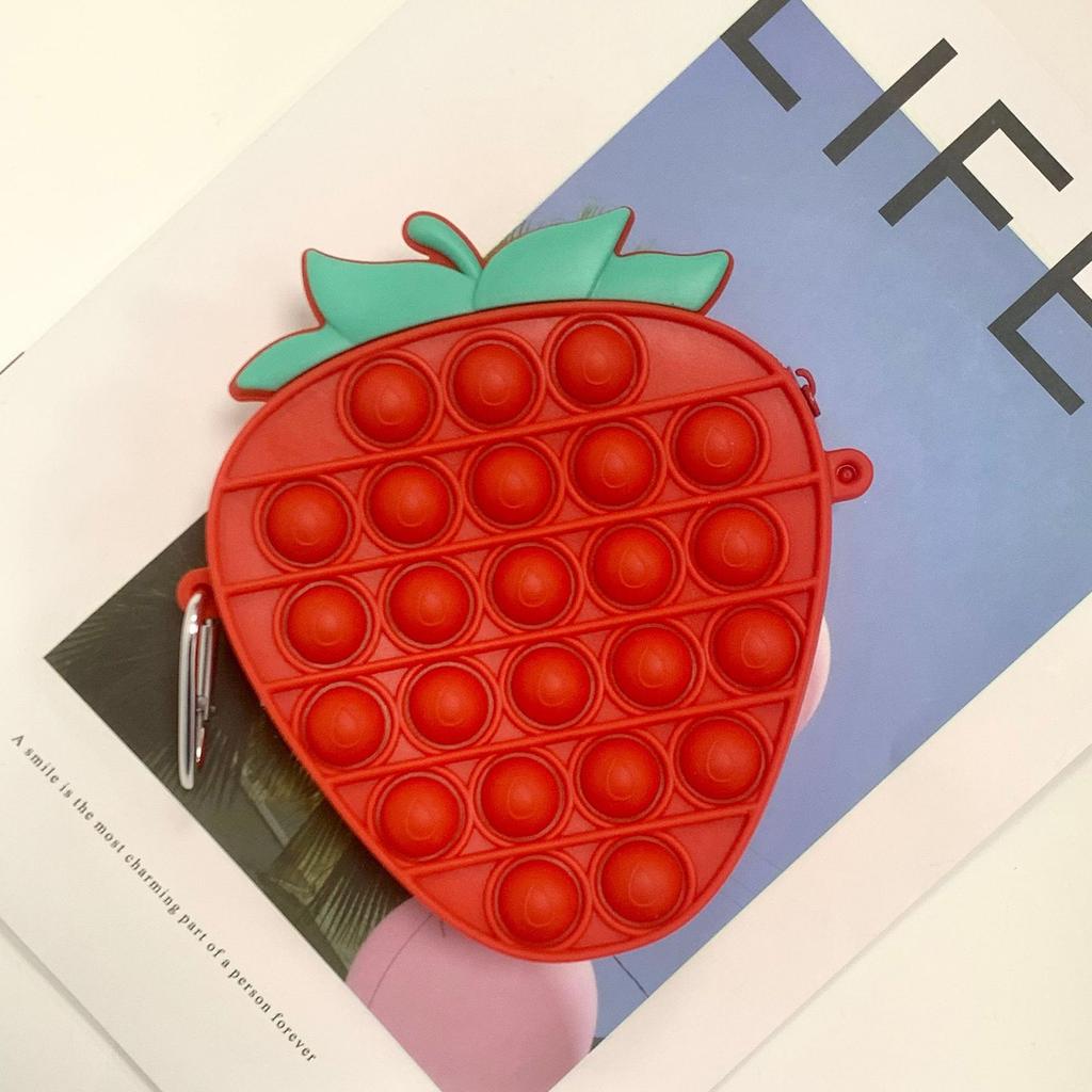 Cartoon Silicone Bubble Decompression Mobile Phone Bag Decompression Shoulder Bag Coin Purse