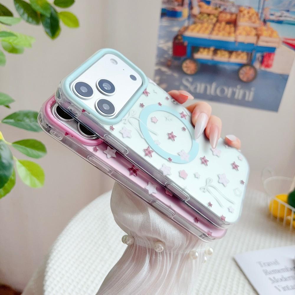 For Iphone 15 16 17 Pro Max Phone Case Star Magnetic Wireless Charger Shockproof Skin Feel Protective Back Cover