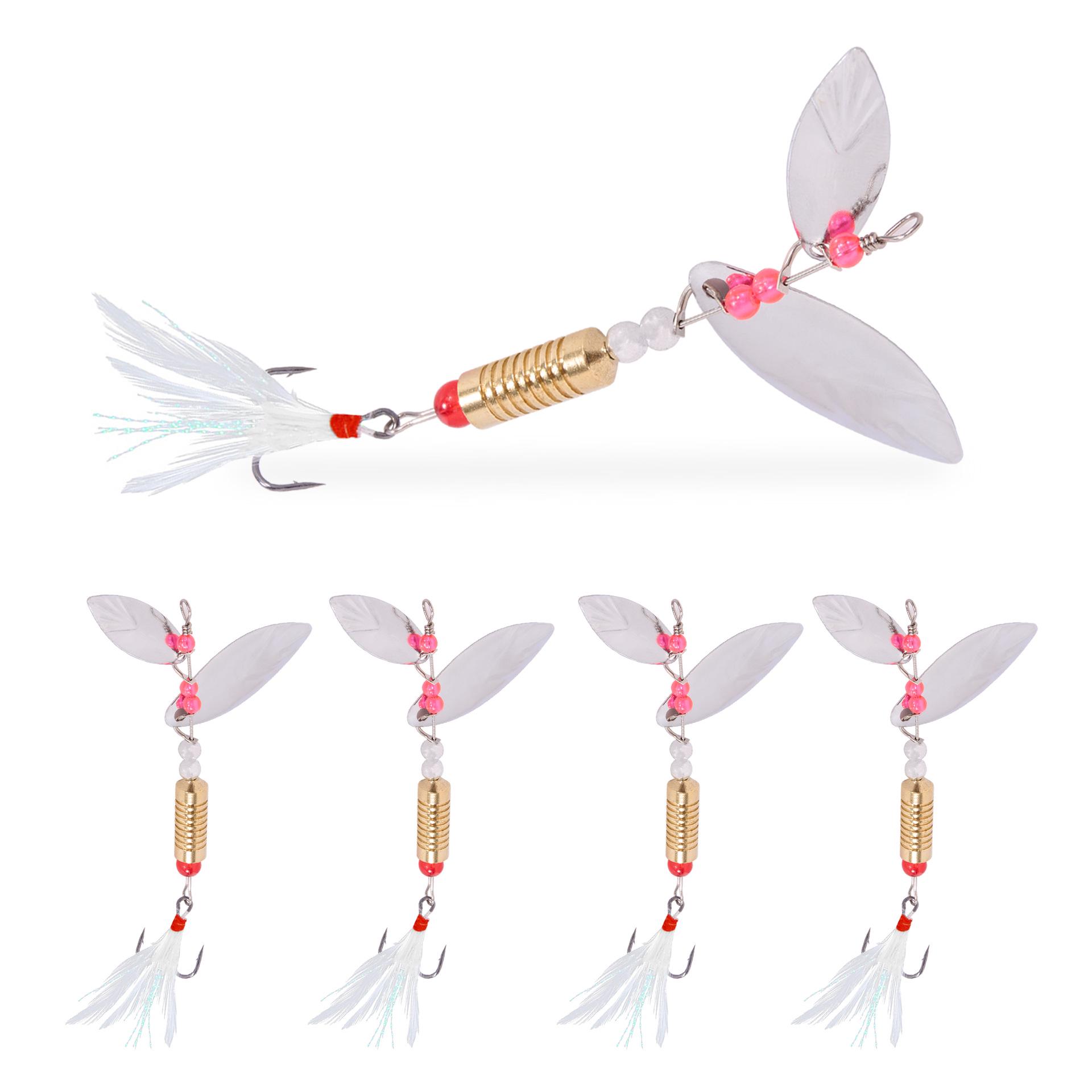 

Metal Spinner Spoon Feather Fishing Lure 5g
