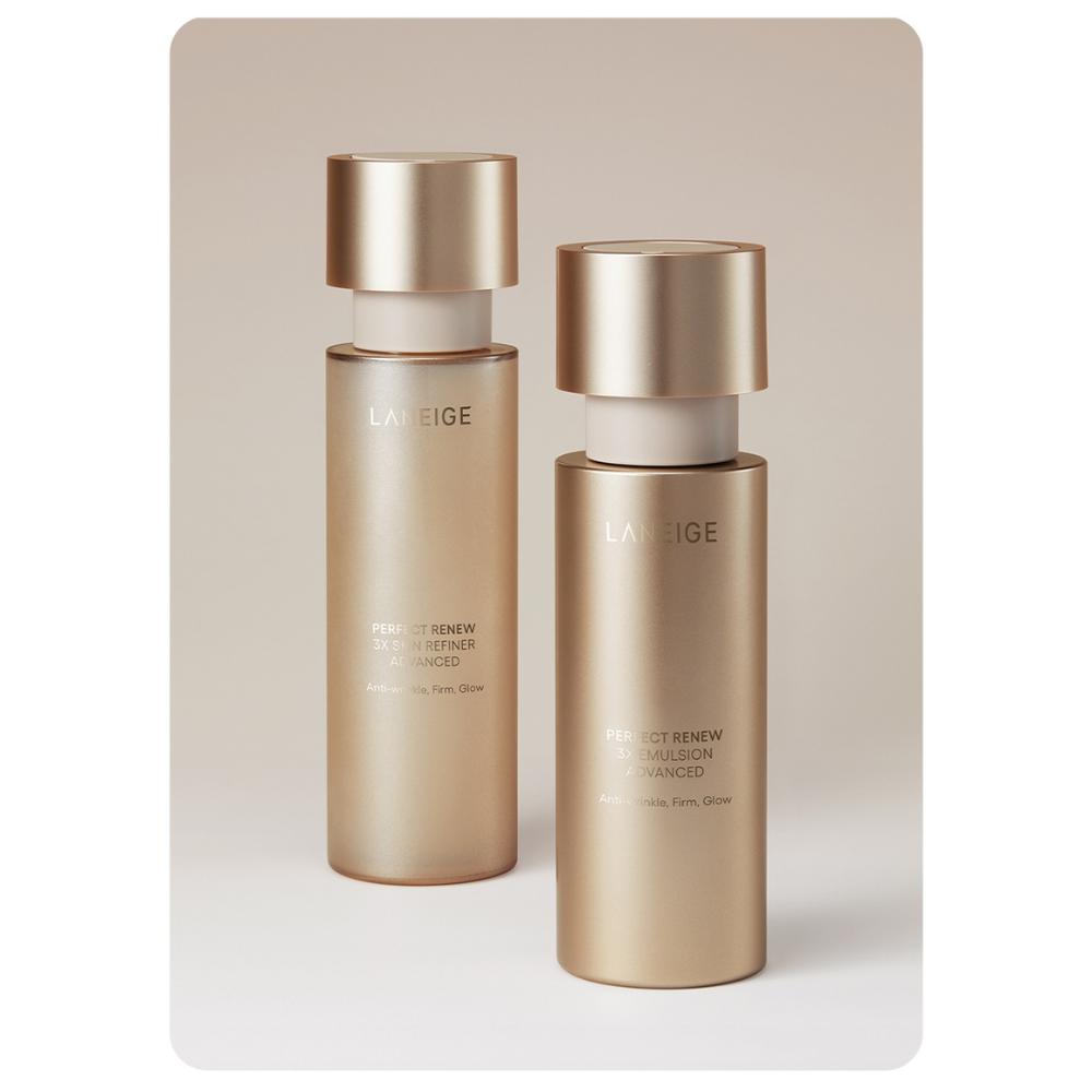 LANEIGE Perfect Renew 3x ADVANCED Skin Refiner 150ml, Emulsion 130ml