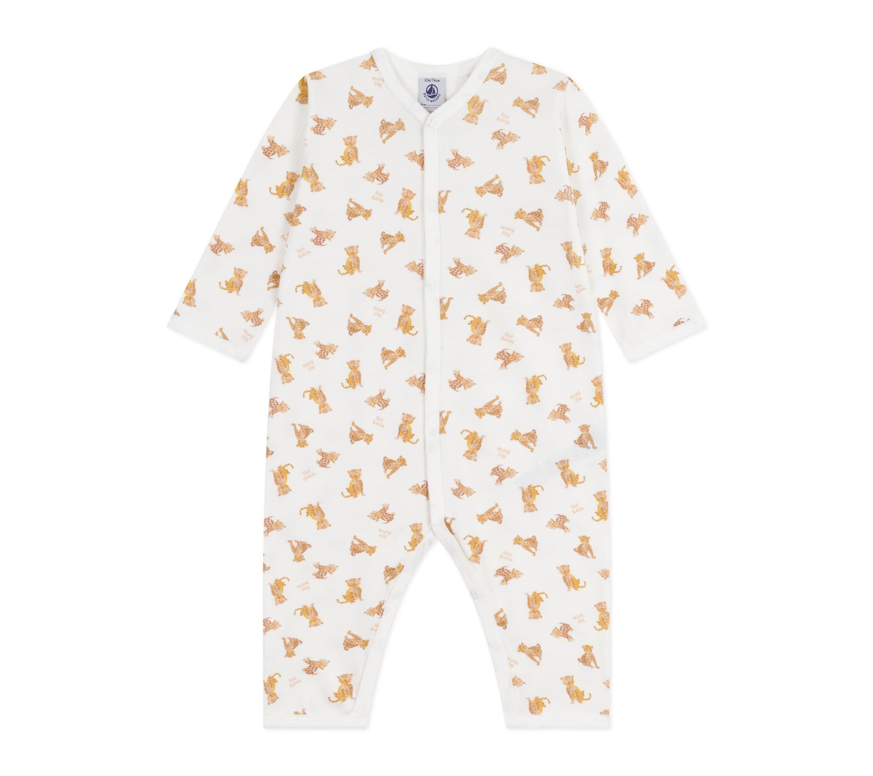 

Petit Bateau Footless Romper 6 Months A0E6A, Off-White/Beige, 67cm,