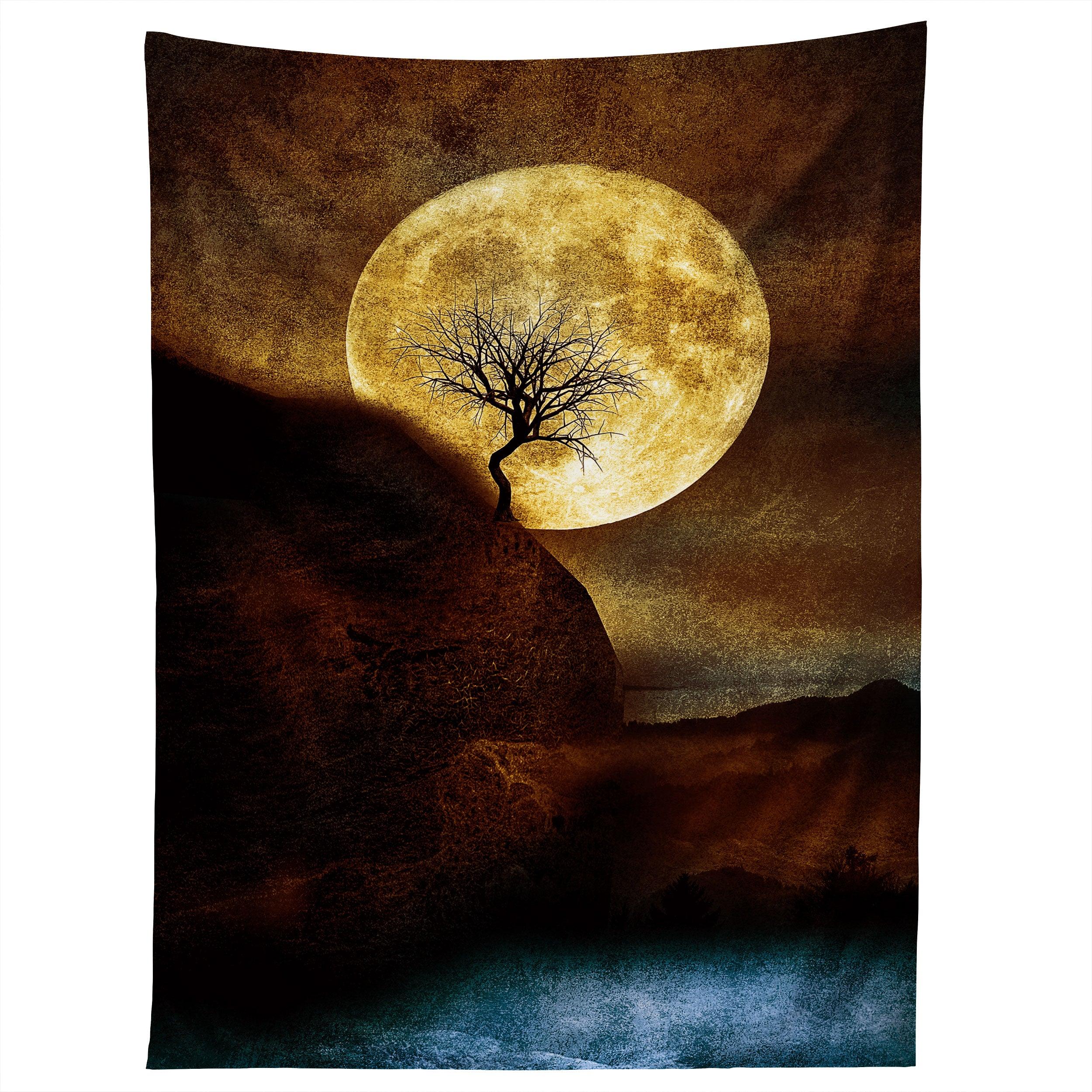 THE MOON AND THE TREE tapestry 75x100