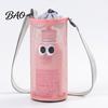Hand Free Water Bottle Holder Mesh Drawstring Crossbody Cup Holder, Adjustable Strap Breathable Carrier Sling Bag, Cute Cartoon Pattern Pouch