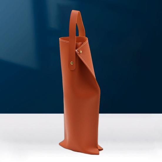 Wine Packaging Bag Fake Leather Wine Tote Carrier Stylish Wine Bottle Protective Bag with Handle for Party
