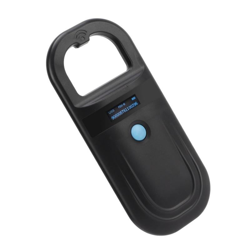 Black Pet Microchip Scanner 134.2Khz Animal Handheld Reader Pet Tag Scanner For Cats Dogs