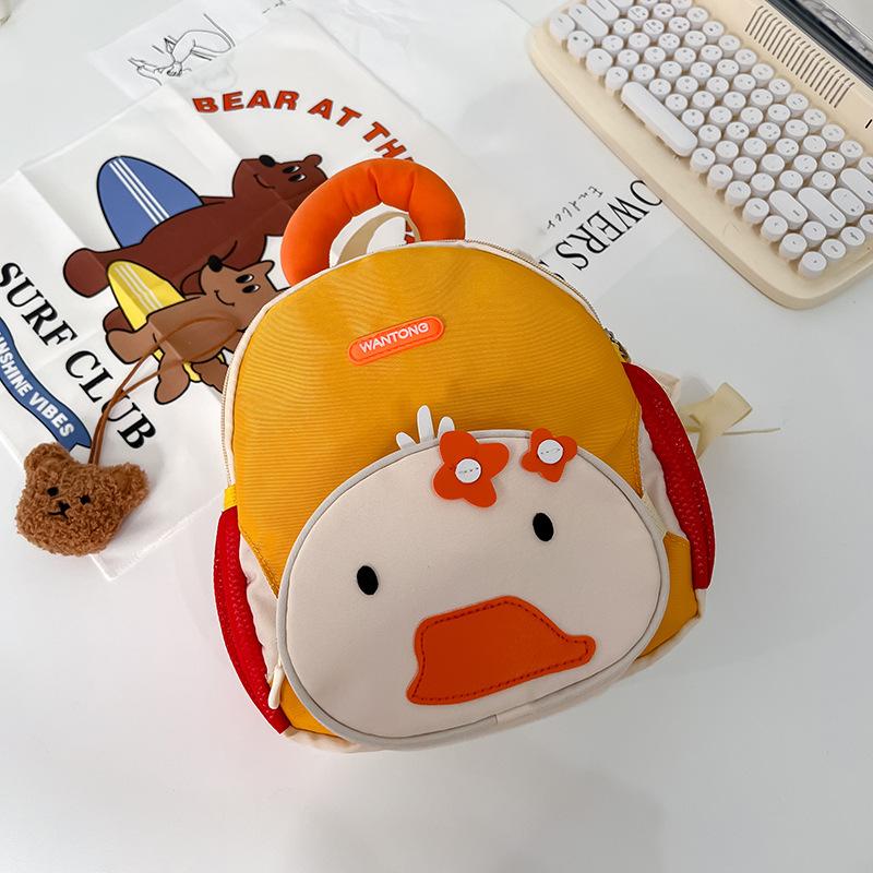 

Children s trend casual backpack cartoon panda small schoolbag boys and girls fashion cute backpack going out practical жёлтый