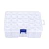 Transparent Storage Box with Hinged Lid Portable Bead Identification Labels Sheets