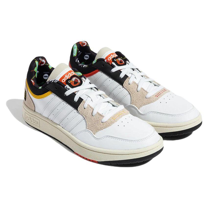 Adidas Sesame Street X JF X  Neo Hoops 3.0 Leather Non-Slip Durable Low-Top Skate Shoes Unisex skate shoes Off-White FZ5959