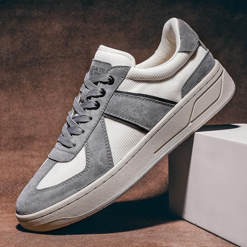 Live stream explosion first layer pigskin new German training shoes men's breathable cloth inner board shoes men's casual single shoes sports shoes