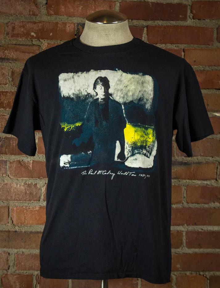 Vintage 1989 Paul McCartney World Tour Black Concert T Shirt Unisex Unisex T-Shirt XXL