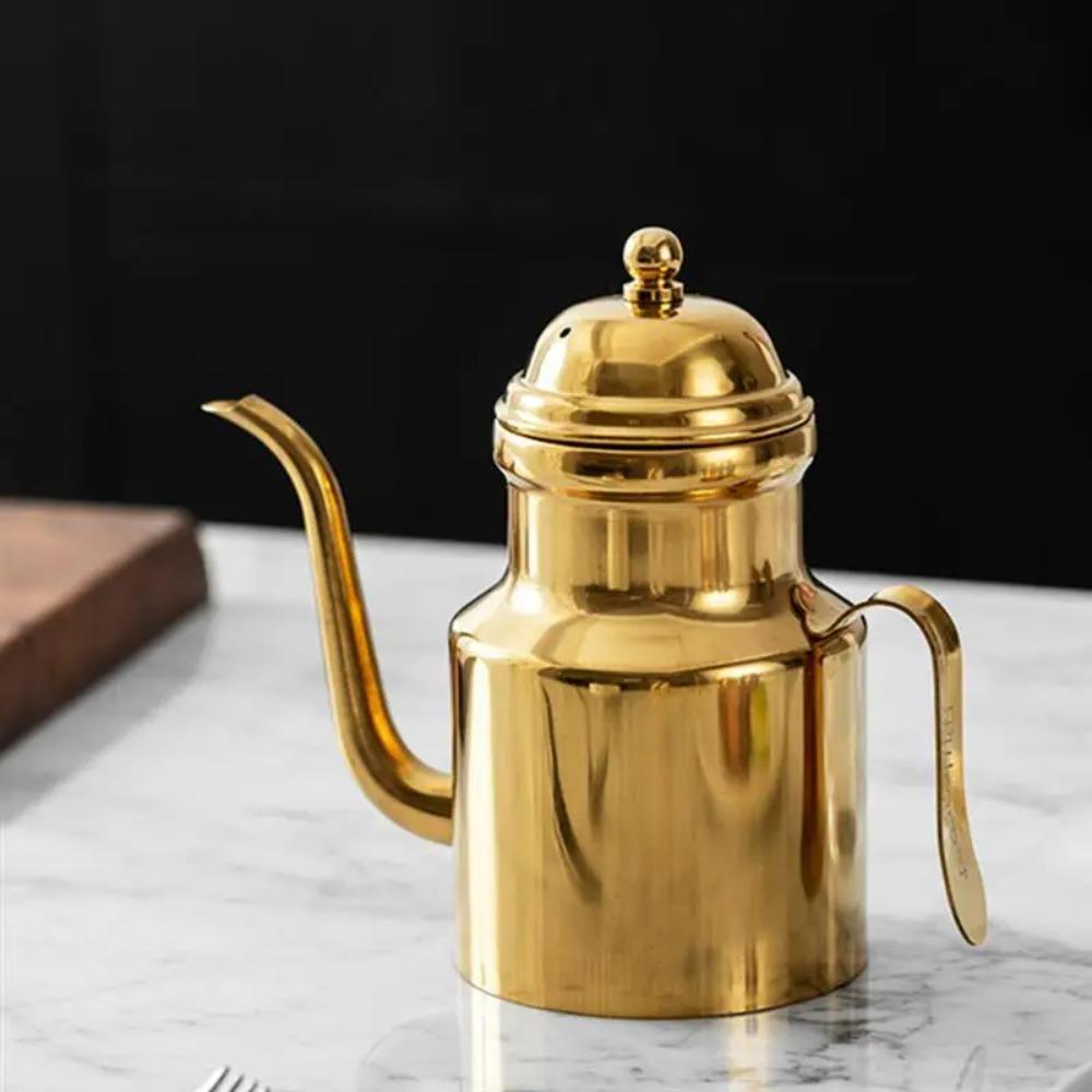 Long Spout Oil Pot 310/500ml Oil Kettle Durable Grease Container Kitchen