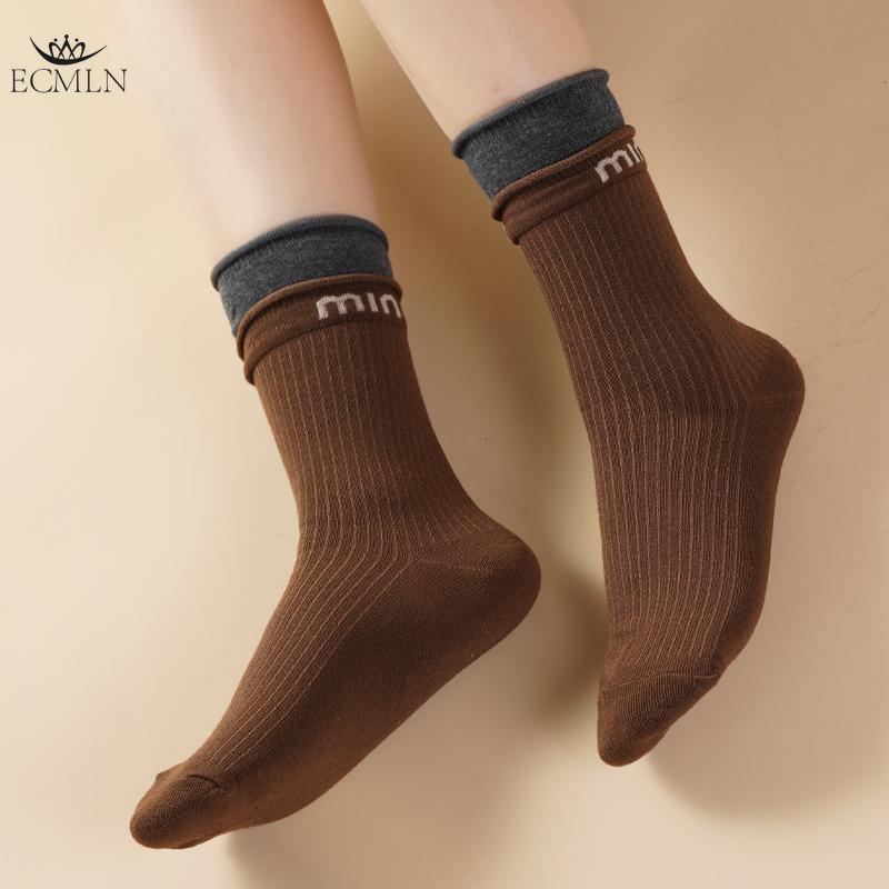 Angora Red Trendy Letter Women's Socks Mid-Tube Trendy Color Matching Socks