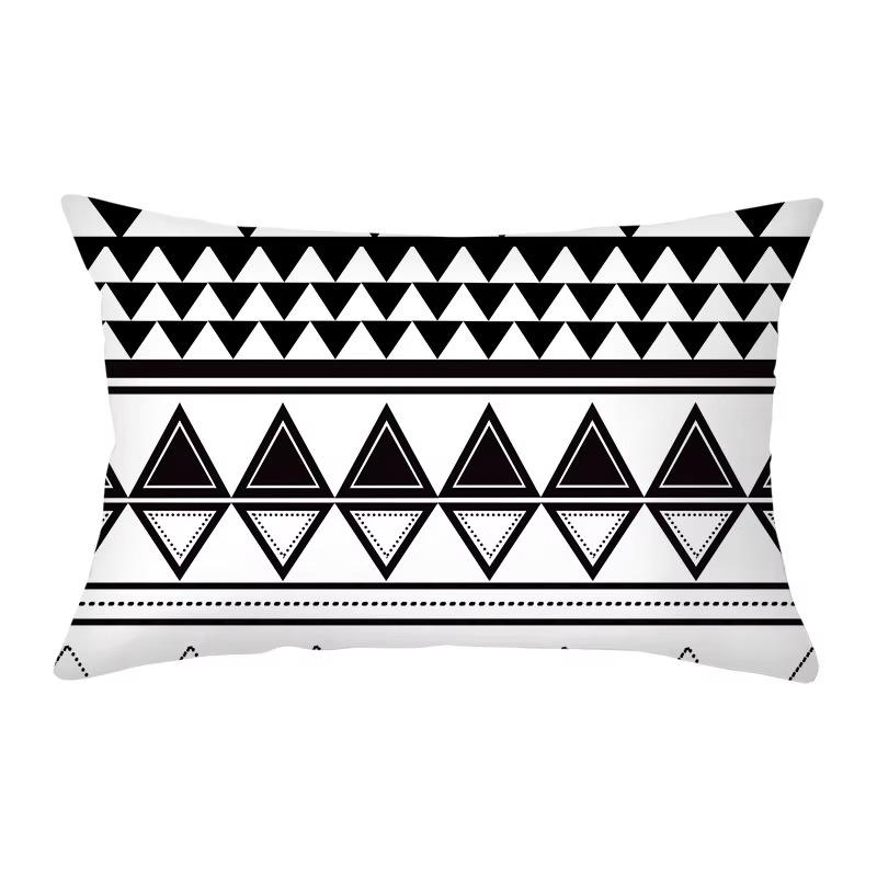 30*50 Geometric Nordic Colorful Stripe Pattern Printing Decorative Living Room Home Furnishing Polyester Rectangular Pillowcase