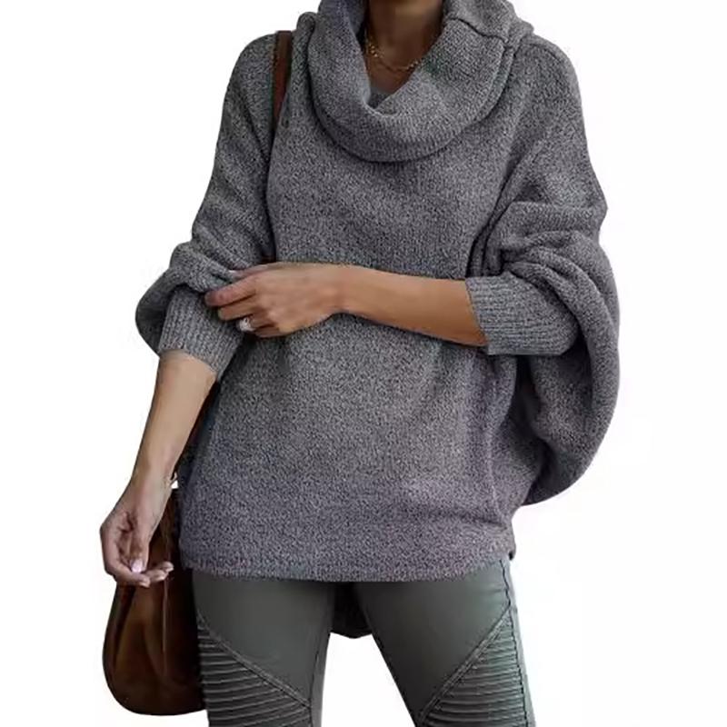 

New Winter Sweater Women Korean Style Long Sleeve Knit Pullovers Harajuku Loose Neck Jerseys Slim Autumn Vintage S сірий
