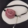 Fashionable Flower Choker Necklace Trendy Rope Necklace Gothic Clavicle Chain