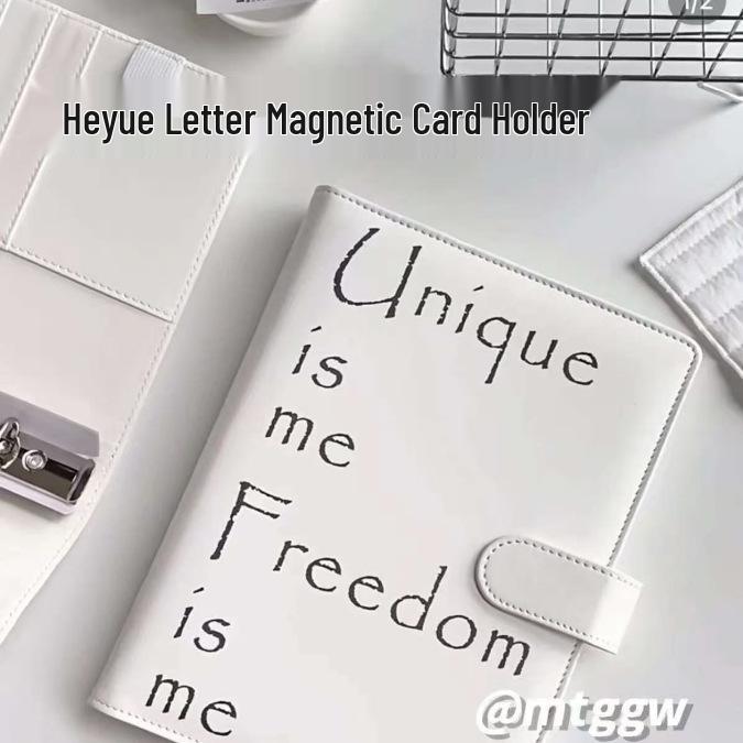 A5 PU Leather Magnetic Buckle Cute Cartoon Diary with Card Holder