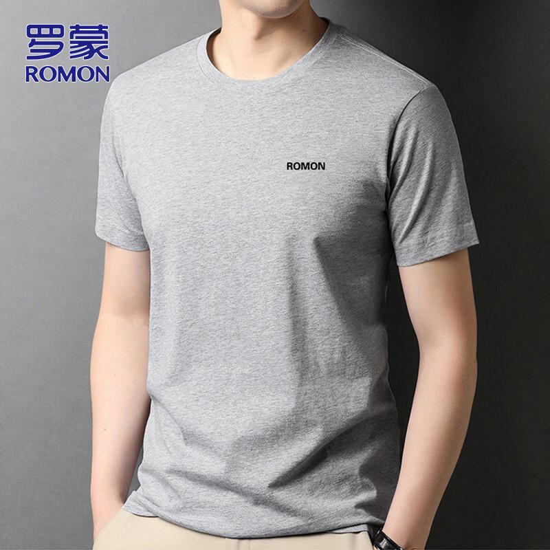ROMON Men's Pure Cotton Short Sleeve Crew Neck T-Shirt