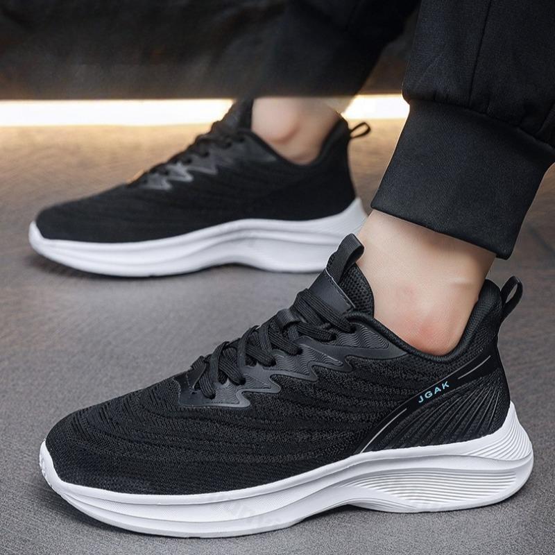 Fashion Men's Fashion Trend Soft Sole Casual Sports Shoes 2025 Autumn New Lightweight Breathable Fly Woven Shallow Mouth Chunky sneakers