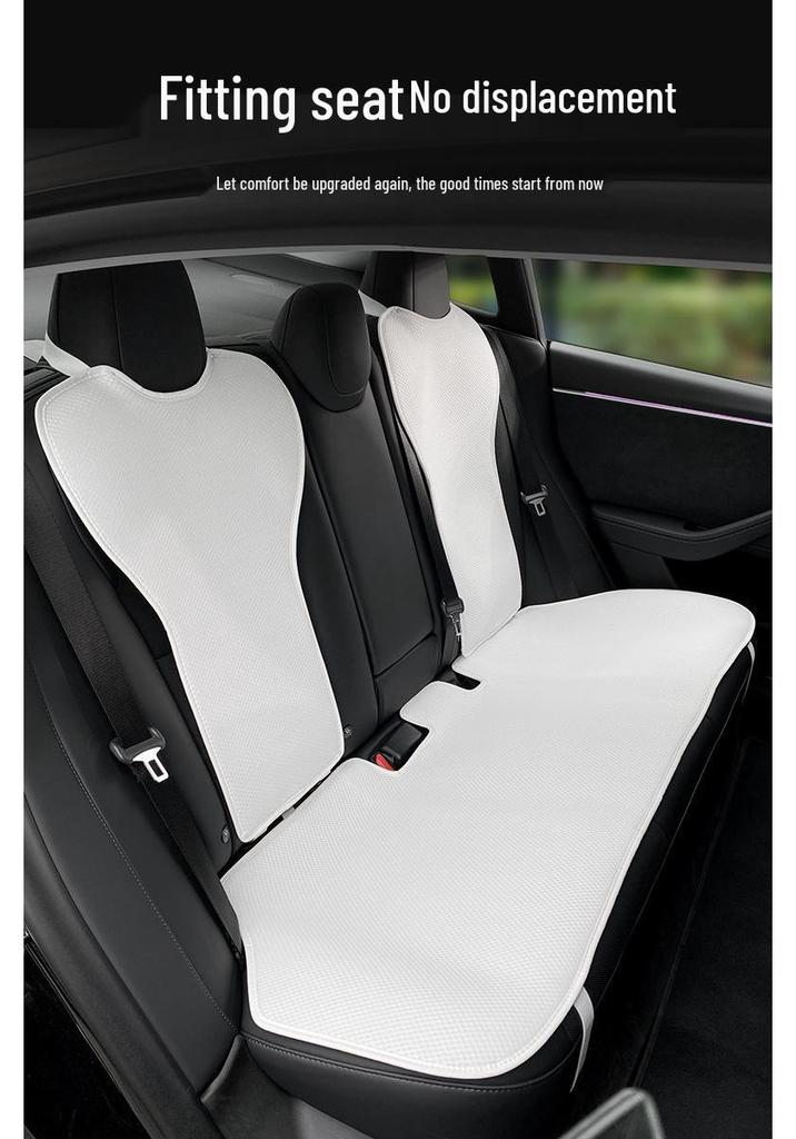 Tesla Model Y Refresh Seat Cushion Cover: Breathable, All-Season, Special Interior Modification.