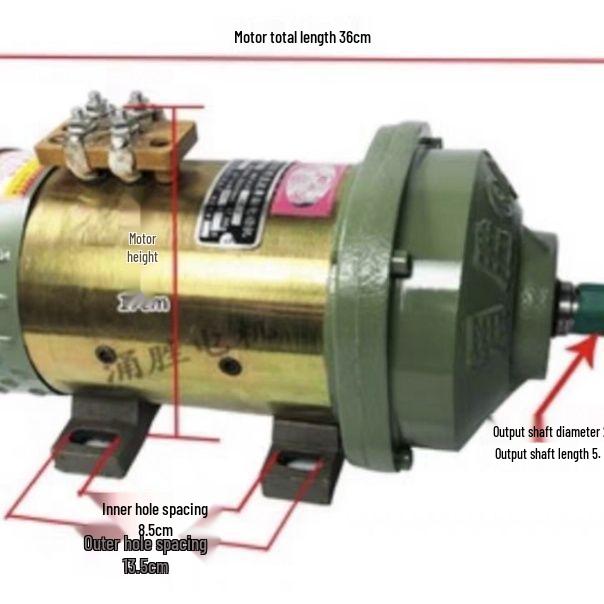High-Power Pure Copper Brushed Motor for 24V-72V Electric Tricycles