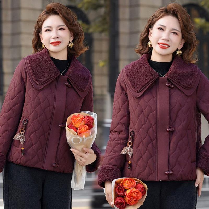 cotton-padded short autumn and winter coat new loose fragrant cotton-padded splicing jacket cotton-padded jacket