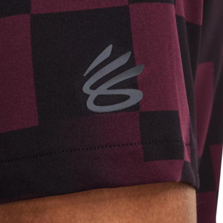 Under Armour Polo Shirts Men's Burgundy Polo Collar Moderate Straight Fit Unisex 1379734-600