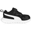 Puma Evolve Run PU Versatile Comfortable Shock Absorbing Breathable Low Top Walking Shoes Baby Shoes Black White 389692-01
