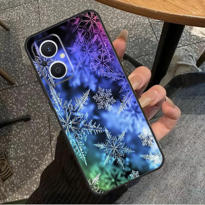 Snow Snowflake Winter For OPPO Reno 14 13 12 11 10 Pro 8T 11F 12F 13F 14F 7 8 Lite OPPO Find X8 X6 X5 Pro Case