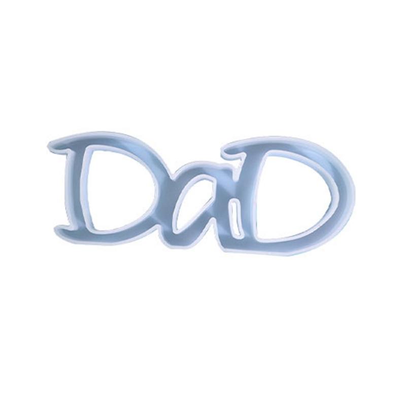 Dad Letter Silicone Mold  Crystal Epoxy Resin Mould Keychain Pendant Jewelry Making Tools Fathers Day Gift Home Decor