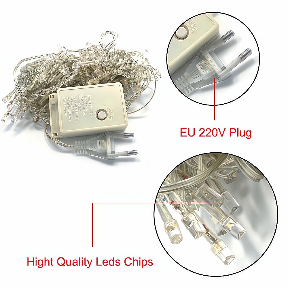 10M 100LED Home Decoration Holiday Light RGB Led Outdoor Party Wedding Christmas Lightings Garden Lights 220V EU 110V US Plug