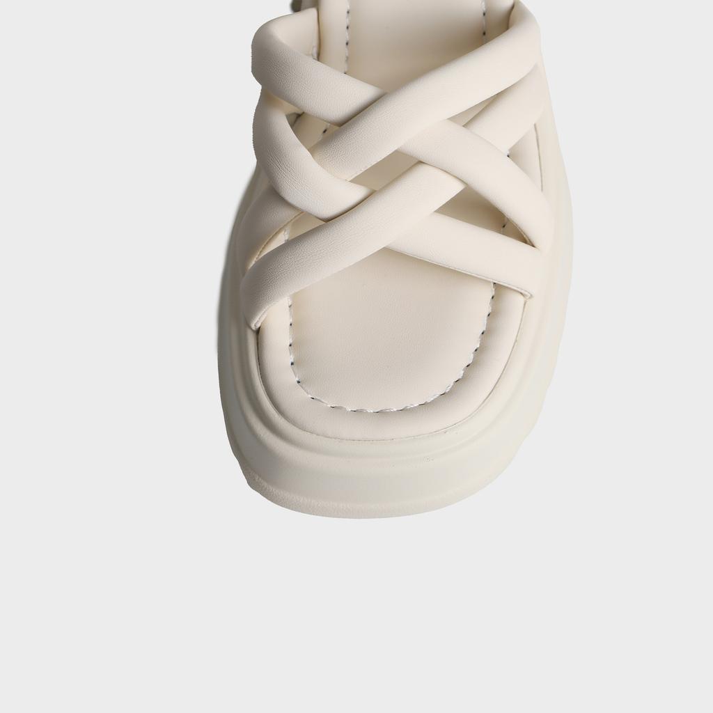 2025 New Strap Cross Korean Version Comfortable Thick Heel Sandals Women's Platform Versatile Autumn and Summer Trend Outer Sandals Women