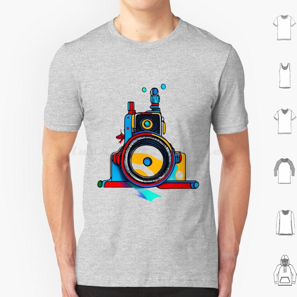 Fotografia T Shirt 6xl Cotton Cool Tee Fotografia Magliette Retro Film Sculpture Cinema Fotografia Vintage Camera Hasselblad