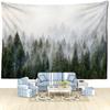 White Background Misty Pine Forest Tapestry Wall Hanging Simple Modern Art Landscape Dormitory Living Room Home Decor
