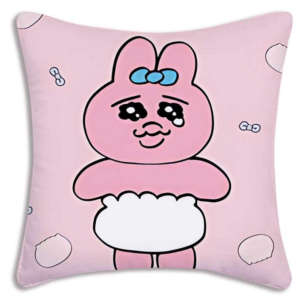 Süße Cartoon O-Opanchu Usagi Kissenbezüge Cartoon Sofa Dekoratives Zuhause Zweiseitiger Druck Kurzer Plüsch Süßer Kissenbezug
