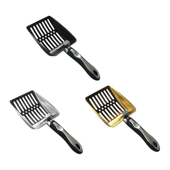 Stainless Steel Cat Litter Scoop with Deep Shovel Long Handle Slotted Litter Scooper Heavy Duty Non-stick Poop Sifting Shovel Sifter Pet Supplies